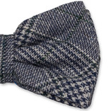 Wollen strik met ruiten blauw - Thumbnail 2