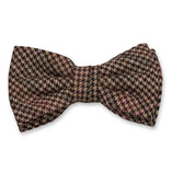 Wollen strik met ruiten bruin / roze - Thumbnail 1