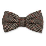 Wollen strik met ruiten zwart/ bruin - Thumbnail 1