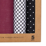 Zakdoeken heren - Rood - Zwart - Thumbnail 2