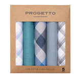 Zakdoeken heren - blauw - Thumbnail 1