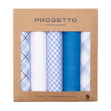 Zakdoeken heren - Hardblauw dessin - Thumbnail 1