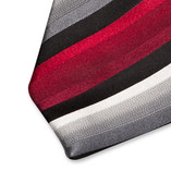 Gestreepte stropdas rood/zwart - Thumbnail 2
