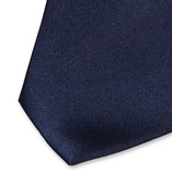 Satijn donkerblauwe stropdas - Thumbnail 2