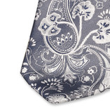 Grijze paisley stropdas - Thumbnail 2
