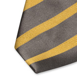 Satijn stropdas grijs/ geel - Thumbnail 2