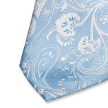 Blauwe paisley stropdas - Thumbnail 2