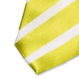 Satijn lime stropdas met witte strepen - Thumbnail 2