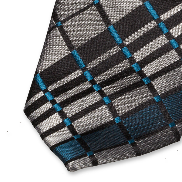 Ruiten stropdas turquoise (2)