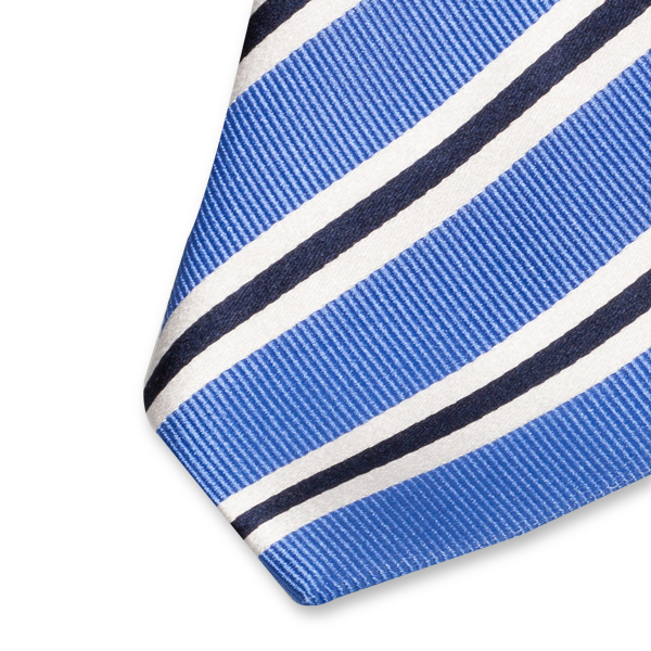 Blauwe stropdas met strependessin (2)