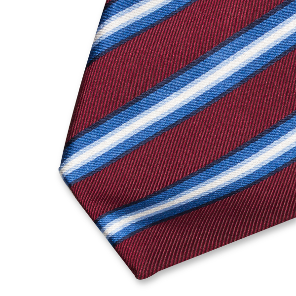Bordeaux gestreepte stropdas (2)