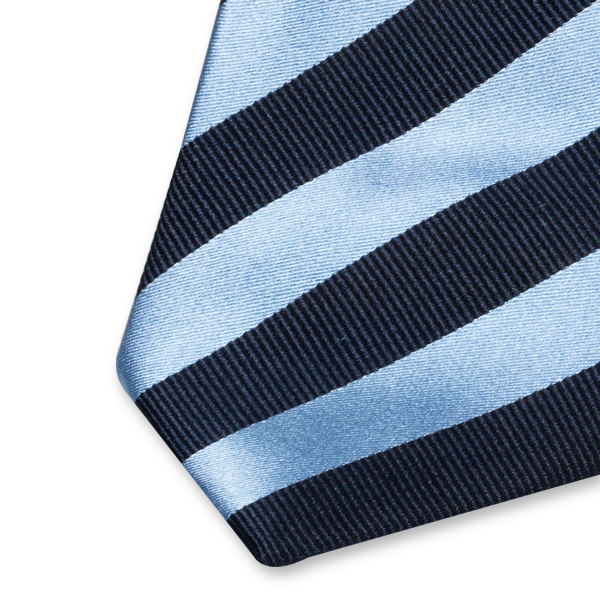 Satijn stropdas blauw/ donkerblauw (2)