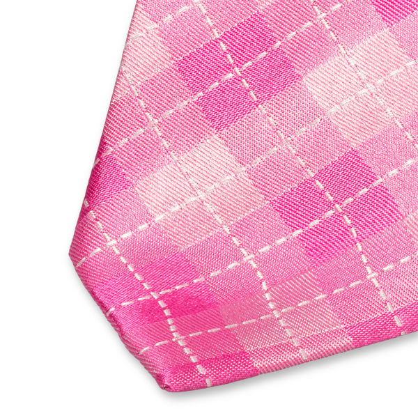 Ruiten stropdas roze (2)