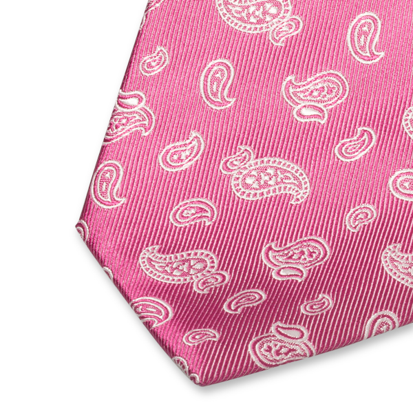 Paisley stropdas roze (2)