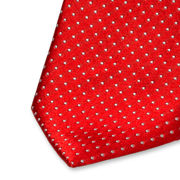 Rode stippen stropdas (2)